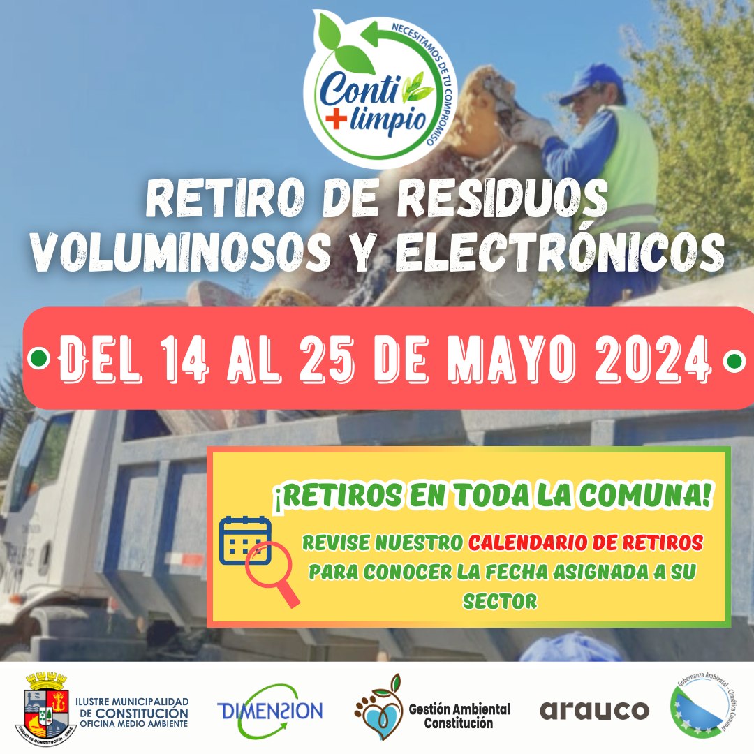 RETIRO DE RESIDUOS VOLUMINOSOS Y ELECTRONICOS (Desde el 14 al…
