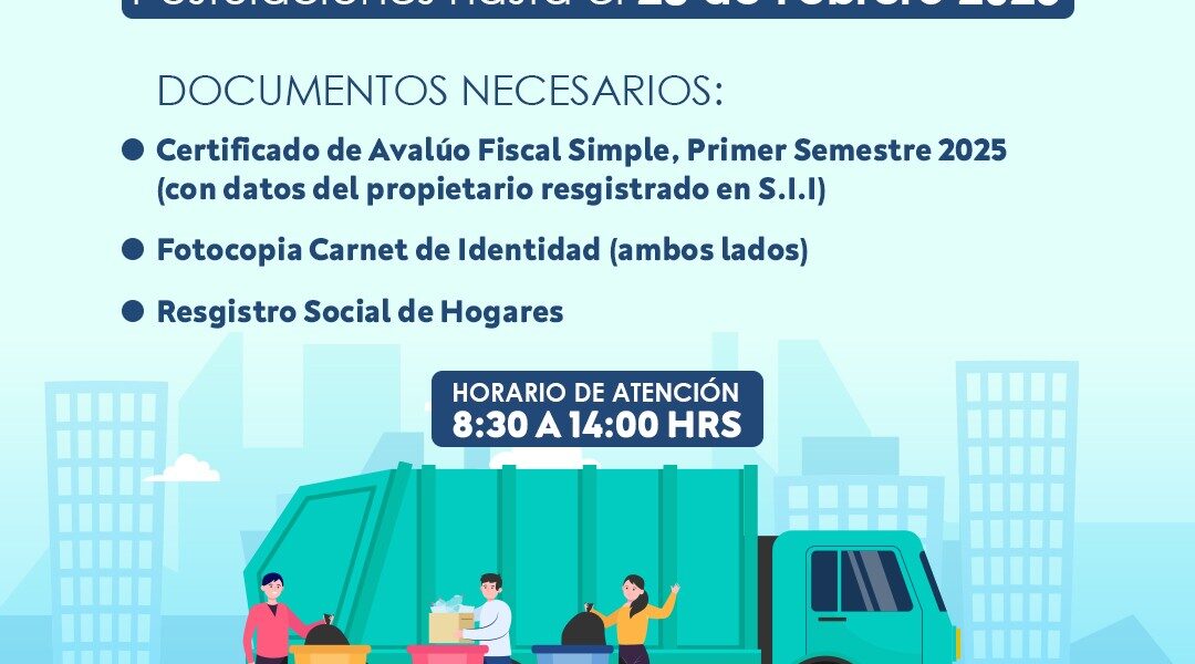 REBAJA DEL DERECHO DE ASEO DOMICILIARIO