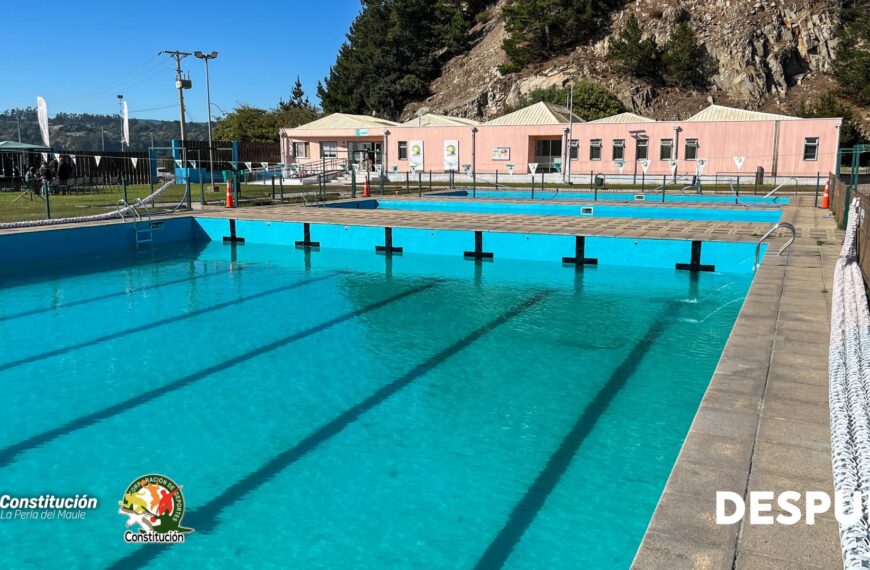 ALIANZA ENTRE LA CORPORACIÓN DE DEPORTES Y EMPRESA ARAUCO PERMITIRÁ MEJORAS SUSTANCIALES EN PISCINAS TEMPERADAS DE CONSTITUCIÓN
