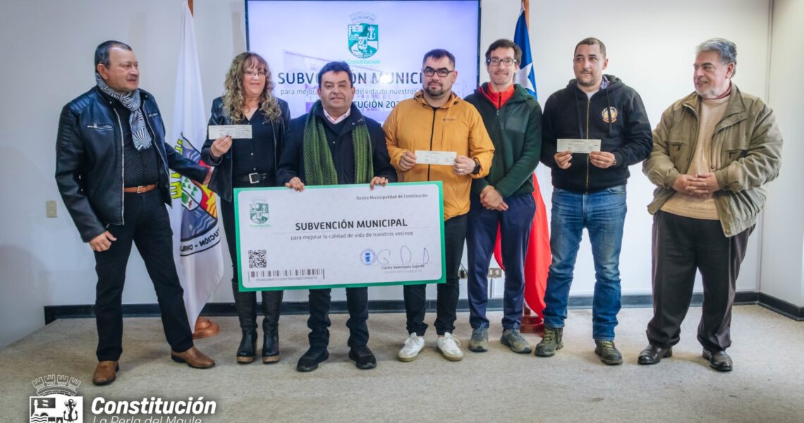 MUNICIPALIDAD DE CONSTITUCIÓN IMPULSA EL DESARROLLO COMUNITARIO CON LA ENTREGA DE MÁS DE 79 MILLONES EN SUBVENCIONES
