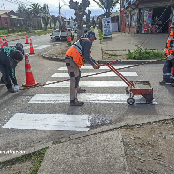 Municipio de Constitución inició pintado y remarcado de Pasos Peatonales…