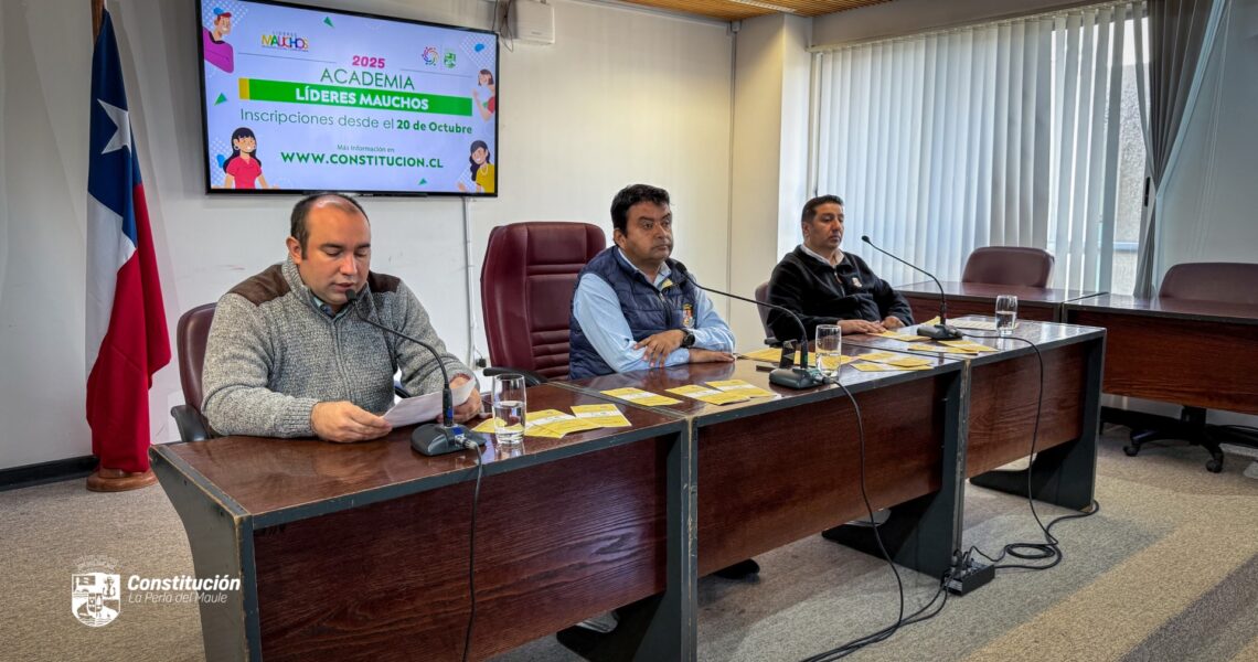MUNICIPALIDAD DE CONSTITUCIÓN LANZA ACADEMIA SOCIAL Y DE LIDERAZGO PARA FORTALECER EL ROL DE DIRIGENTES COMUNITARIOS.